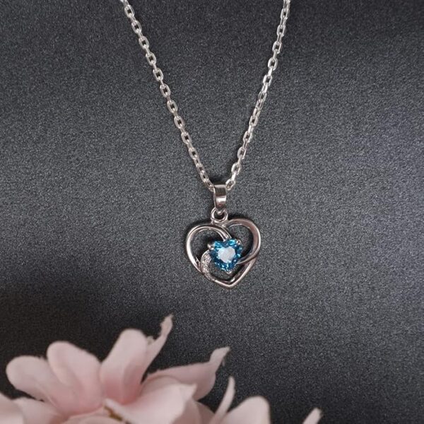 Clara 925 Sterling Silver Olesya Heart Pendant Earrings Chain Bracelet Anklet Ring for Women & Girls| Platinum Plated | Gift for her 4.1 4.1 out of 5 stars   (554)